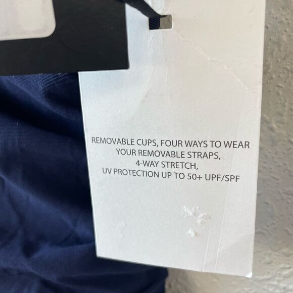 NWT DKNY Navy Blue Tankini and Matching Bottoms Size 6 - Picture 3 of 11